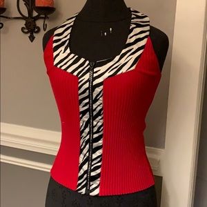Women’s Small Belldini Vest with Rhinestone Zipper
